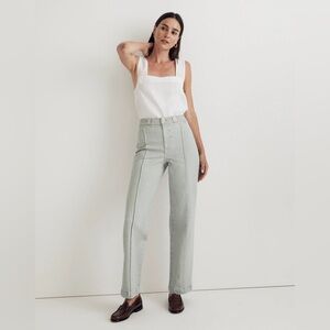 Madewell The Perfect Vintage Wide-Leg Jean: Garment-Dyed Pintuck Edition